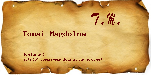 Tomai Magdolna névjegykártya