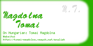 magdolna tomai business card